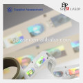 Custom logo make holographic foil stickers in roll Packaging